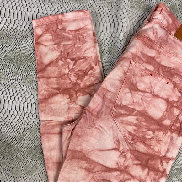 4FOR25 Peach tie dye high waisted BDG skinny jeans - Picture 3 of 6